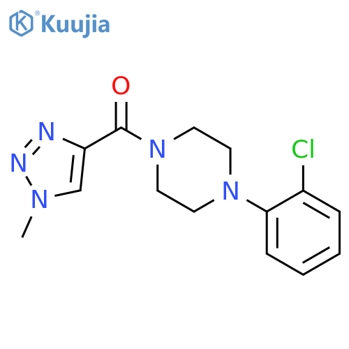 1-(2-chlorophenyl)-4-(1-methyl-1H-1,2,3-triazole-4-carbonyl)piperazine structure