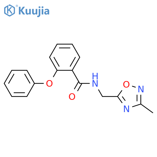 N-(3-methyl-1,2,4-oxadiazol-5-yl)methyl-2-phenoxybenzamide structure