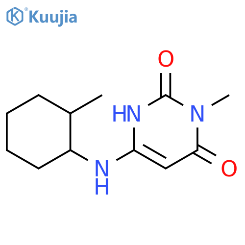 3-methyl-6-((2-methylcyclohexyl)amino)pyrimidine-2,4(1H,3H)-dione structure