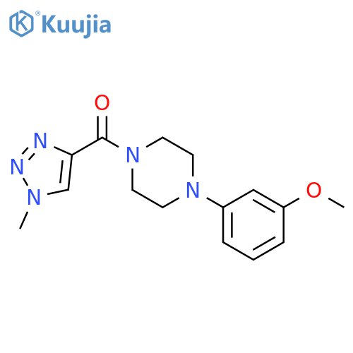1-(3-methoxyphenyl)-4-(1-methyl-1H-1,2,3-triazole-4-carbonyl)piperazine structure