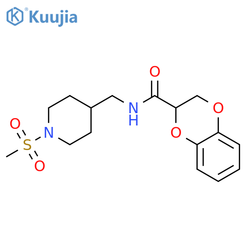 N-(1-methanesulfonylpiperidin-4-yl)methyl-2,3-dihydro-1,4-benzodioxine-2-carboxamide structure
