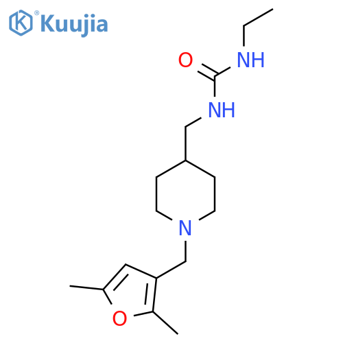 1-({1-(2,5-dimethylfuran-3-yl)methylpiperidin-4-yl}methyl)-3-ethylurea structure