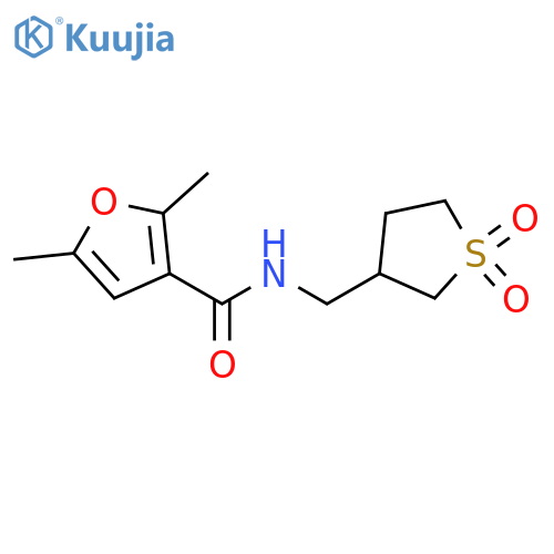 N-(1,1-dioxo-1lambda6-thiolan-3-yl)methyl-2,5-dimethylfuran-3-carboxamide structure