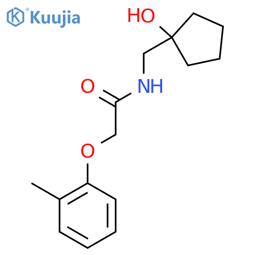 N-(1-hydroxycyclopentyl)methyl-2-(2-methylphenoxy)acetamide structure