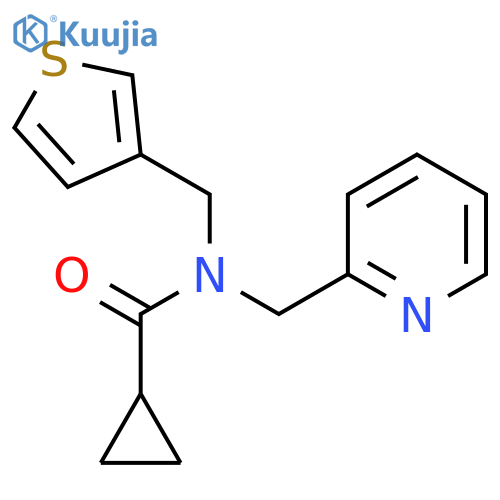 N-(pyridin-2-yl)methyl-N-(thiophen-3-yl)methylcyclopropanecarboxamide structure