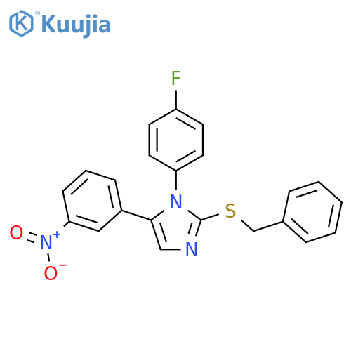 2-(benzylsulfanyl)-1-(4-fluorophenyl)-5-(3-nitrophenyl)-1H-imidazole structure