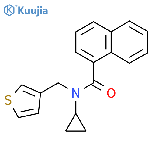 N-cyclopropyl-N-(thiophen-3-yl)methylnaphthalene-1-carboxamide structure