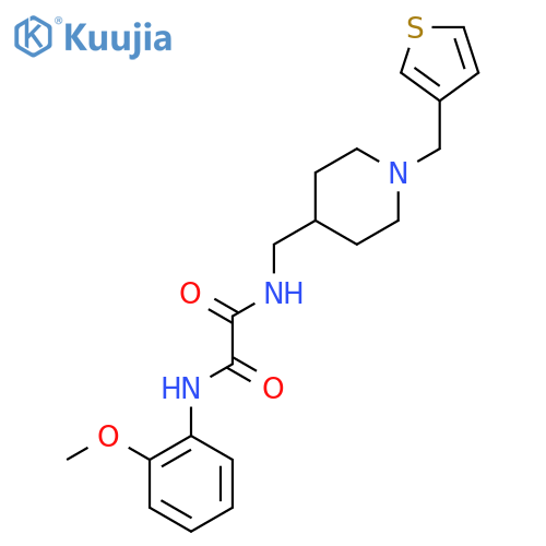 N'-(2-methoxyphenyl)-N-({1-(thiophen-3-yl)methylpiperidin-4-yl}methyl)ethanediamide structure