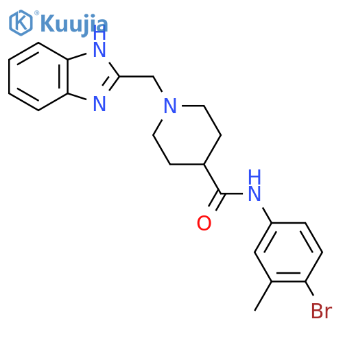 1-(1H-1,3-benzodiazol-2-yl)methyl-N-(4-bromo-3-methylphenyl)piperidine-4-carboxamide structure