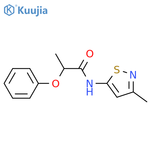 N-(3-methyl-1,2-thiazol-5-yl)-2-phenoxypropanamide structure