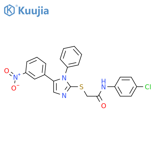 N-(4-chlorophenyl)-2-{[5-(3-nitrophenyl)-1-phenyl-1H-imidazol-2-yl]sulfanyl}acetamide structure