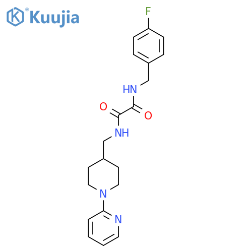 N'-(4-fluorophenyl)methyl-N-{1-(pyridin-2-yl)piperidin-4-ylmethyl}ethanediamide structure