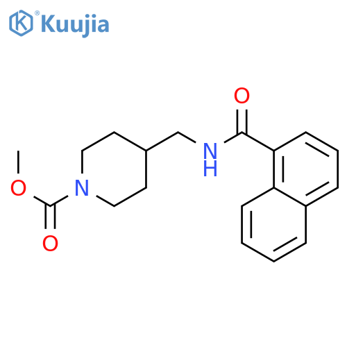 methyl 4-{(naphthalen-1-yl)formamidomethyl}piperidine-1-carboxylate structure