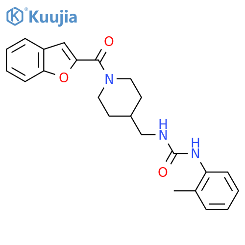 3-{1-(1-benzofuran-2-carbonyl)piperidin-4-ylmethyl}-1-(2-methylphenyl)urea structure