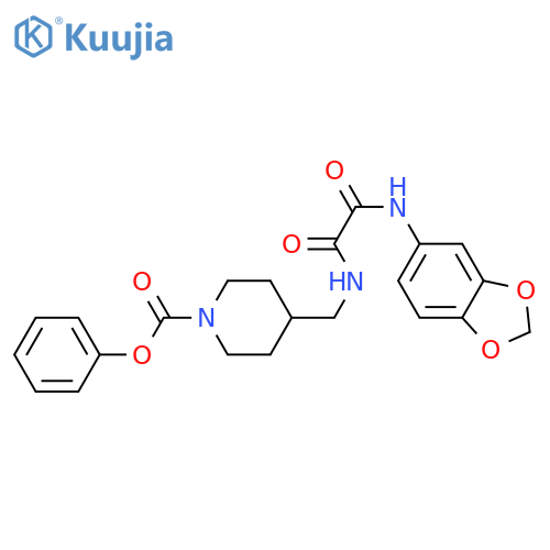 phenyl 4-({(2H-1,3-benzodioxol-5-yl)carbamoylformamido}methyl)piperidine-1-carboxylate structure