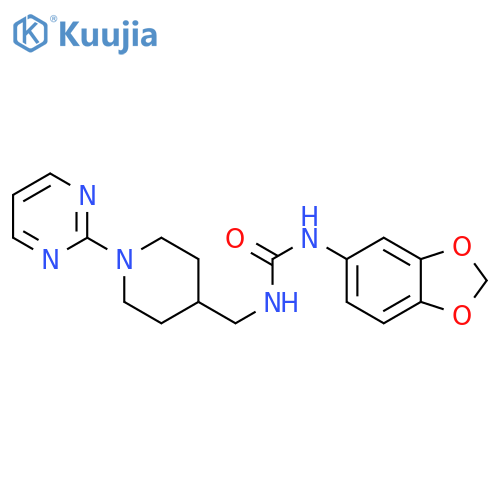 3-(2H-1,3-benzodioxol-5-yl)-1-{1-(pyrimidin-2-yl)piperidin-4-ylmethyl}urea structure
