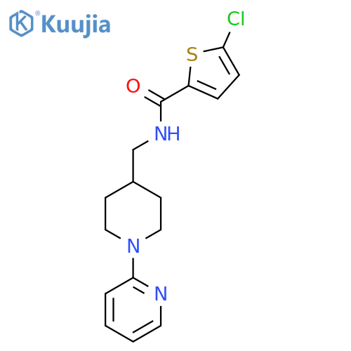 5-chloro-N-{1-(pyridin-2-yl)piperidin-4-ylmethyl}thiophene-2-carboxamide structure