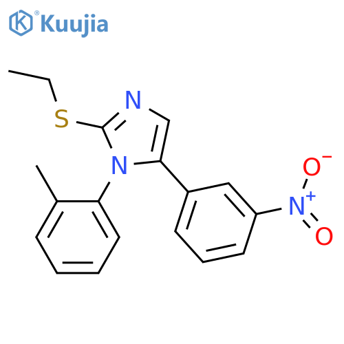 2-(ethylsulfanyl)-1-(2-methylphenyl)-5-(3-nitrophenyl)-1H-imidazole structure