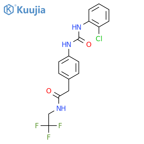 2-(4-{(2-chlorophenyl)carbamoylamino}phenyl)-N-(2,2,2-trifluoroethyl)acetamide structure