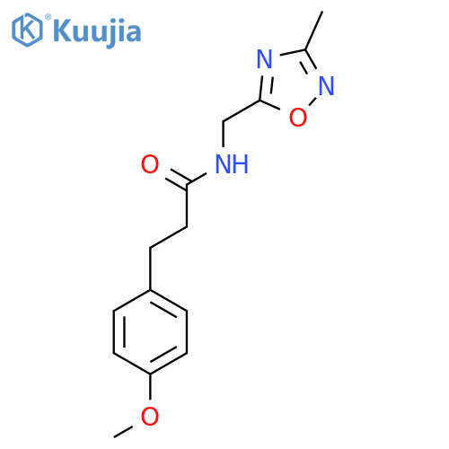 3-(4-methoxyphenyl)-N-(3-methyl-1,2,4-oxadiazol-5-yl)methylpropanamide structure