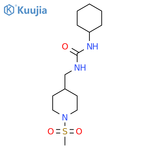 1-cyclohexyl-3-(1-methanesulfonylpiperidin-4-yl)methylurea structure