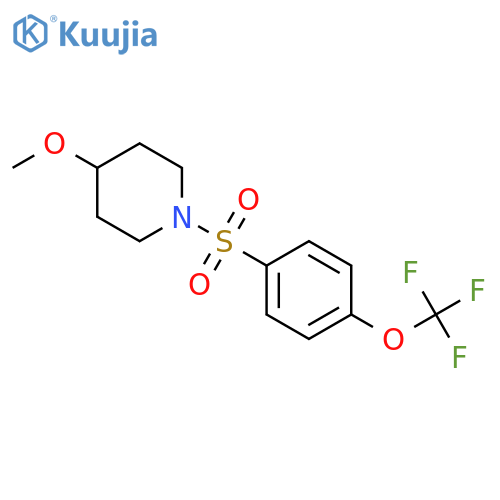 4-methoxy-1-4-(trifluoromethoxy)benzenesulfonylpiperidine structure