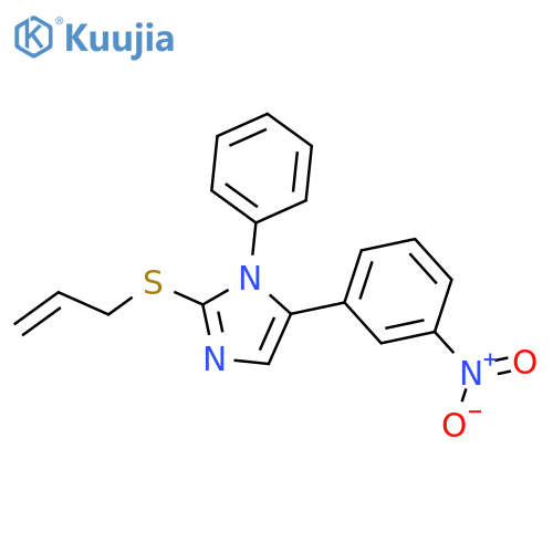 5-(3-nitrophenyl)-1-phenyl-2-(prop-2-en-1-ylsulfanyl)-1H-imidazole structure