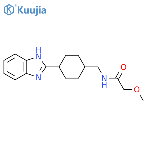 N-{4-(1H-1,3-benzodiazol-2-yl)cyclohexylmethyl}-2-methoxyacetamide structure