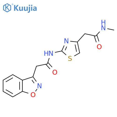 2-{2-2-(1,2-benzoxazol-3-yl)acetamido-1,3-thiazol-4-yl}-N-methylacetamide structure
