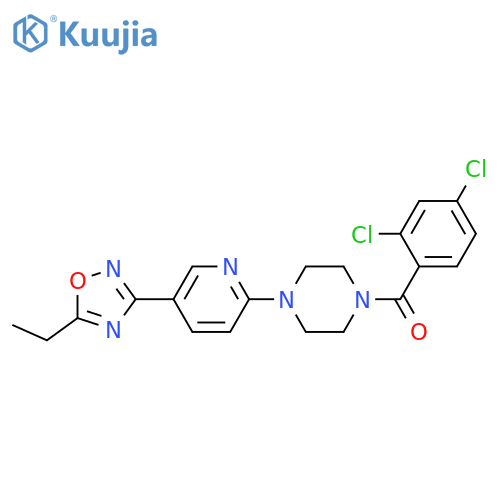1-(2,4-dichlorobenzoyl)-4-5-(5-ethyl-1,2,4-oxadiazol-3-yl)pyridin-2-ylpiperazine structure
