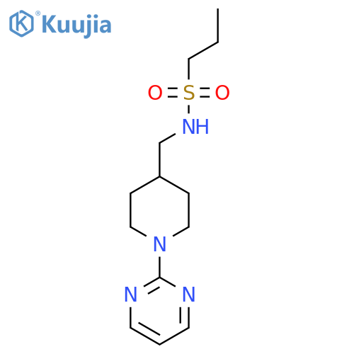 N-{1-(pyrimidin-2-yl)piperidin-4-ylmethyl}propane-1-sulfonamide structure
