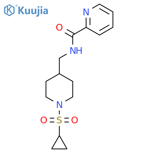 N-{1-(cyclopropanesulfonyl)piperidin-4-ylmethyl}pyridine-2-carboxamide structure