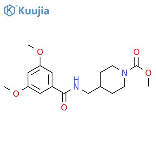 methyl 4-{[(3,5-dimethoxyphenyl)formamido]methyl}piperidine-1-carboxylate structure