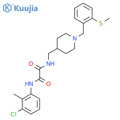N-(3-chloro-2-methylphenyl)-N'-(1-{2-(methylsulfanyl)phenylmethyl}piperidin-4-yl)methylethanediamide structure