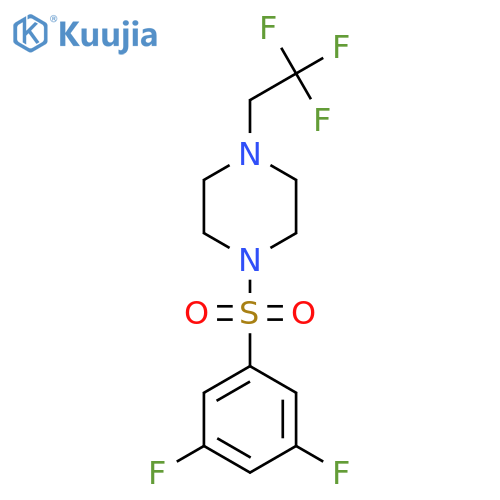 1-(3,5-difluorobenzenesulfonyl)-4-(2,2,2-trifluoroethyl)piperazine structure