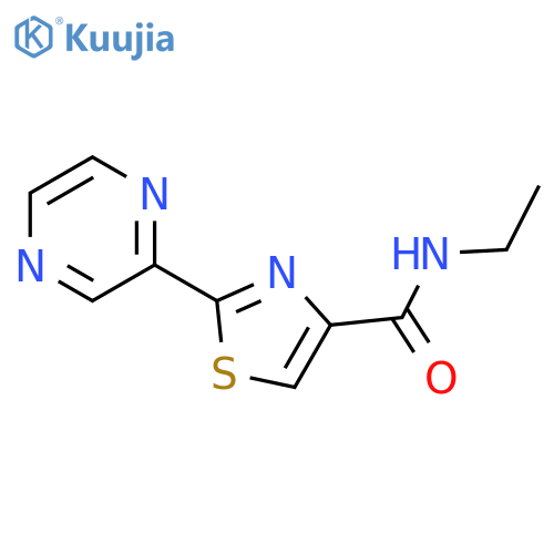 N-ethyl-2-(pyrazin-2-yl)-1,3-thiazole-4-carboxamide structure