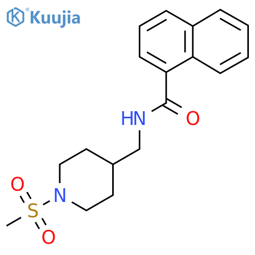 N-(1-methanesulfonylpiperidin-4-yl)methylnaphthalene-1-carboxamide structure