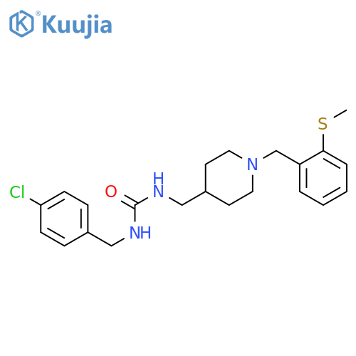 1-(4-chlorophenyl)methyl-3-(1-{2-(methylsulfanyl)phenylmethyl}piperidin-4-yl)methylurea structure