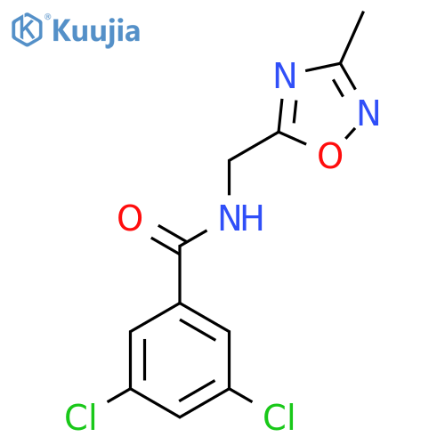 3,5-dichloro-N-(3-methyl-1,2,4-oxadiazol-5-yl)methylbenzamide structure