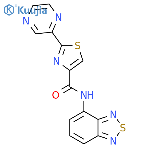 N-(2,1,3-benzothiadiazol-4-yl)-2-(pyrazin-2-yl)-1,3-thiazole-4-carboxamide structure