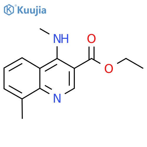 Ethyl 8-methyl-4-(methylamino)quinoline-3-carboxylate structure