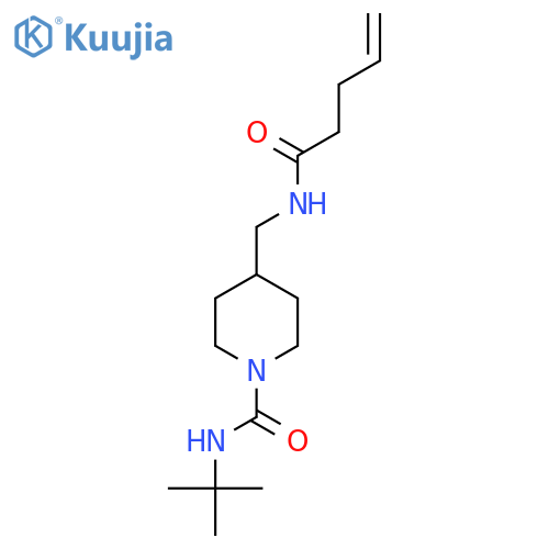 N-tert-butyl-4-(pent-4-enamido)methylpiperidine-1-carboxamide structure