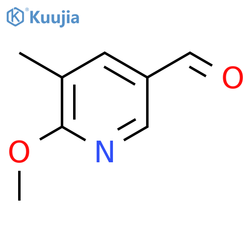 6-methoxy-5-methylpyridine-3-carbaldehyde structure