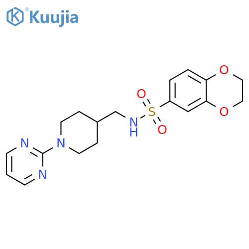 N-{[1-(pyrimidin-2-yl)piperidin-4-yl]methyl}-2,3-dihydro-1,4-benzodioxine-6-sulfonamide structure