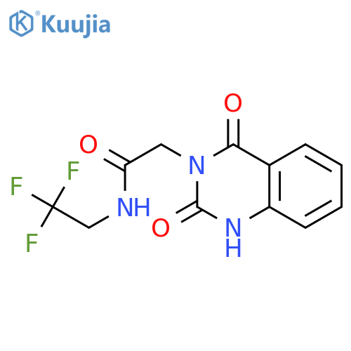2-(2,4-dioxo-1,2,3,4-tetrahydroquinazolin-3-yl)-N-(2,2,2-trifluoroethyl)acetamide structure