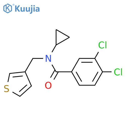 3,4-dichloro-N-cyclopropyl-N-(thiophen-3-yl)methylbenzamide structure