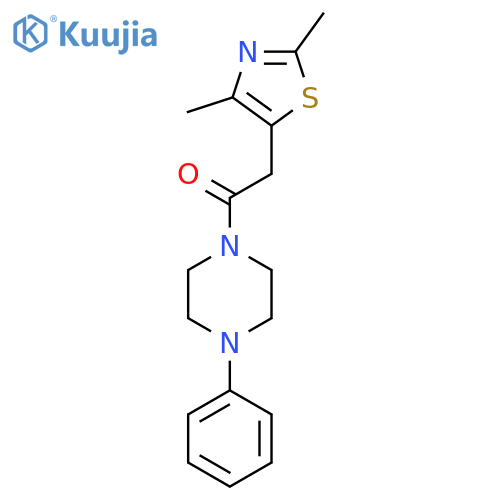 2-(2,4-dimethyl-1,3-thiazol-5-yl)-1-(4-phenylpiperazin-1-yl)ethan-1-one structure
