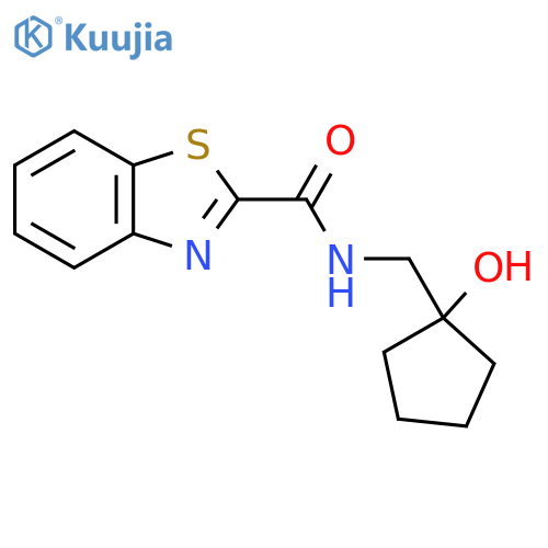 N-[(1-hydroxycyclopentyl)methyl]-1,3-benzothiazole-2-carboxamide structure