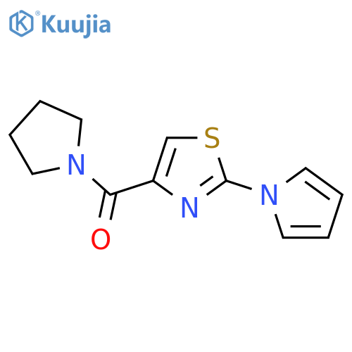 2-(1H-pyrrol-1-yl)-4-(pyrrolidine-1-carbonyl)-1,3-thiazole structure