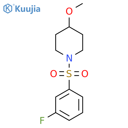 1-(3-fluorobenzenesulfonyl)-4-methoxypiperidine structure